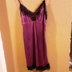 Purple with black lace nighty small